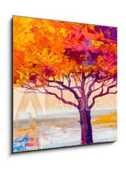 Obraz 1D - 50 x 50 cm F_F213955813 - Tree oil painting, artistic background