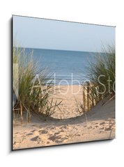 Sklenn obraz 1D - 50 x 50 cm F_F21978364 - Beach Path Through Dunes - Pl Cesta Duny