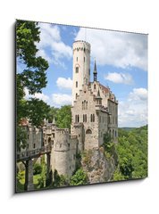 Obraz 1D - 50 x 50 cm F_F22034617 - Germany: Burg Lichtenstein, a fairy-tale castle - Nmecko: Burg Lichtenstein, vla