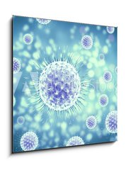 Sklenn obraz 1D - 50 x 50 cm F_F222938328 - 3d rendering virus, bacteria, cell