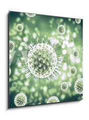 Sklenn obraz 1D - 50 x 50 cm F_F222938867 - 3d rendering virus, bacteria, cell