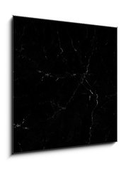 Sklenn obraz 1D - 50 x 50 cm F_F236902910 - Natural black marble texture for skin tile wallpaper luxurious background, for design art work. Stone ceramic art wall interiors backdrop design. Marble with high resolution
