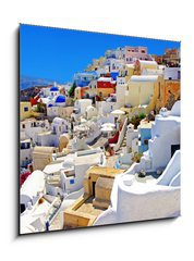 Sklenn obraz 1D - 50 x 50 cm F_F24321668 - amazing Santorini