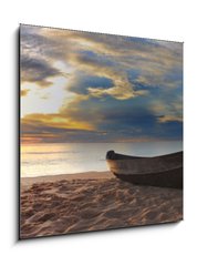 Sklenn obraz 1D - 50 x 50 cm F_F24381482 - Beach panorama