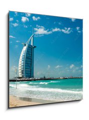 Sklenn obraz 1D - 50 x 50 cm F_F243967572 - Burj Al Arab Hotel in Dubai, United Arab Emirates