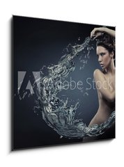 Obraz 1D - 50 x 50 cm F_F26154953 - Beautiful women over water splash