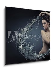 Obraz 1D - 50 x 50 cm F_F26154953 - Beautiful women over water splash