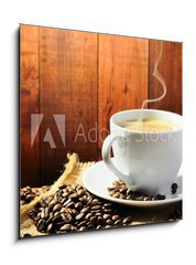 Obraz 1D - 50 x 50 cm F_F26439981 - Hot coffee