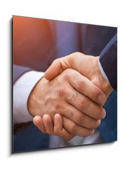 Obraz 1D - 50 x 50 cm F_F267959978 - Two business people shaking hands, businessman, hand - Dva podnikatel potesen rukou, podnikatel, ruka