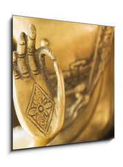 Sklenn obraz 1D - 50 x 50 cm F_F26799446 - Hand of the golden Buddha 02