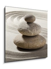 Obraz 1D - 50 x 50 cm F_F27541255 - jardin zen avec sable et galets