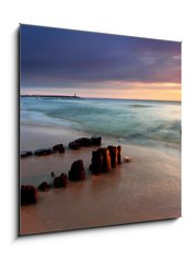 Obraz   Beautiful sunrise on the beach, 50 x 50 cm
