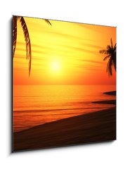 Obraz 1D - 50 x 50 cm F_F27987416 - Ibiza Sunset Chillout Beach 01 - Pl Ibiza Sunset Chillout 01