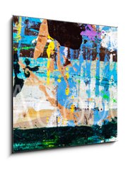 Obraz 1D - 50 x 50 cm F_F284026983 - Abstract art with splashes of multicolor paint; as a fun; creative 