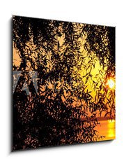 Obraz 1D - 50 x 50 cm F_F29805104 - sunset behind the tree - západ slunce za stromem