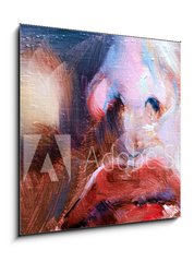 Obraz 1D - 50 x 50 cm F_F298238089 - Red lips of a woman illustration