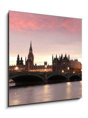 Sklenn obraz 1D - 50 x 50 cm F_F30030771 - Big Ben in the evening, London, UK