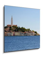 Sklenn obraz 1D - 50 x 50 cm F_F30524389 - Croatia -  Rovinj - Old city and mediterranean sea