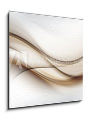 Obraz 1D - 50 x 50 cm F_F306523545 - Grey white halftone background with brown blurred abstract waves.