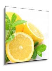 Obraz 1D - 50 x 50 cm F_F31769768 - lemon and mint - citron a máta