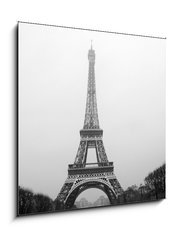 Obraz 1D - 50 x 50 cm F_F32918405 - Eiffel tower under snow - Eiffelova věž pod sněhem
