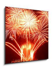 Sklenn obraz 1D - 50 x 50 cm F_F32925083 - Colorful fireworks