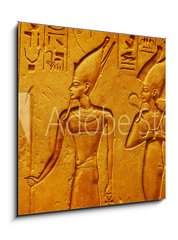 Obraz 1D - 50 x 50 cm F_F334138862 - Ancient Egypt hieroglyphics with pharaoh and ankh