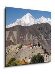 Obraz   Buddhist Monastery and Dhaulagiri peak, Nepal, 50 x 50 cm