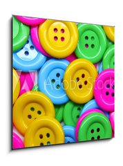 Obraz 1D - 50 x 50 cm F_F35907159 - close - up of a pile of buttons of many colors - zavt