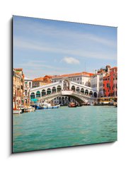 Sklenn obraz 1D - 50 x 50 cm F_F36409626 - Rialto Bridge over Grand canal in Venice