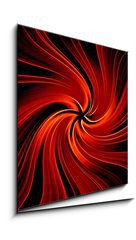 Obraz 1D - 50 x 50 cm F_F3741763 - Red abstract vortex - digital illustration background - Červená abstraktní vír