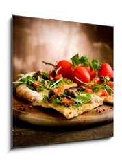 Sklenn obraz 1D - 50 x 50 cm F_F37424511 - Pizza Vegetariana