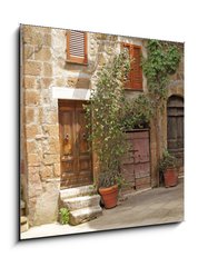 Obraz 1D - 50 x 50 cm F_F38509200 - italian yard in tuscan village - italsk dvr v tosknsk vesnici