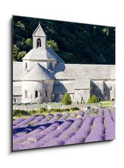 Sklenn obraz 1D - 50 x 50 cm F_F38511618 - Senanque abbey with lavender field, Provence, France