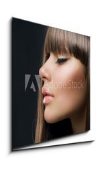 Obraz   Brown Hair. Beautiful Woman with Healthy Long Hair, 50 x 50 cm