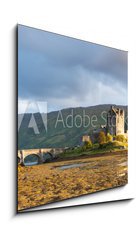 Obraz 1D - 50 x 50 cm F_F40528825 - Sunset at Elian Donan Castle, Isle of Skye, Scotland - Západ slunce na hrad Elian Donan, ostrov Skye, Skotsko