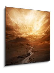 Obraz 1D - 50 x 50 cm F_F40556020 - Dramatic sky over road in a valley.