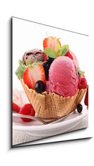 Obraz 1D - 50 x 50 cm F_F41290047 - dessert, ice cream - dezert, zmrzlina