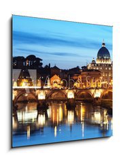 Obraz 1D - 50 x 50 cm F_F41631738 - St. Peter  s Basilica at night, Rome - Italy