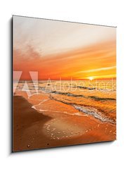 Sklenn obraz 1D - 50 x 50 cm F_F42786788 - Sonnenuntergang auf Hiddensee