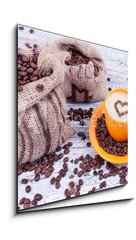 Sklenn obraz 1D - 50 x 50 cm F_F42813196 - frischer Kaffee