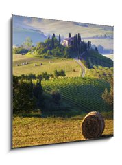 Obraz   Paesaggio toscano. Podere, campo di grano, 50 x 50 cm