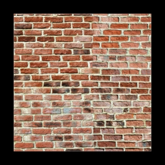 Obraz 1D - 50 x 50 cm F_F434149038 - Panoramic rugged old red brown bricks wall. texture background