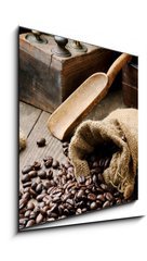 Obraz 1D - 50 x 50 cm F_F43606423 - Roasted coffee beans in vintage setting