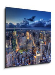 Sklenn obraz 1D - 50 x 50 cm F_F43839056 - New York by night. - New York v noci.