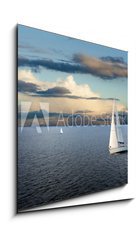 Sklenn obraz 1D - 50 x 50 cm F_F43878494 - Sail boat - Plachetnice