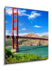 Obraz 1D - 50 x 50 cm F_F45170753 - Golden gate bridge vivid day landscape, San Francisco