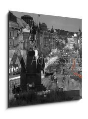 Sklenn obraz 1D - 50 x 50 cm F_F45205966 - The Wenceslas Square, Prague