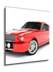 Obraz 1D - 50 x 50 cm F_F4599726 - Red Classical Sports Car - erven klasick sportovn auto