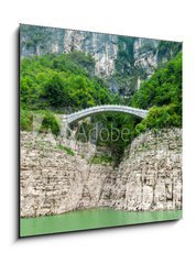 Obraz 1D - 50 x 50 cm F_F46777120 - Chinese view of the mountains and the bridge
